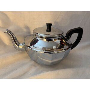 Hostess Wear by Heller Teapot Made in England Chromium MCM